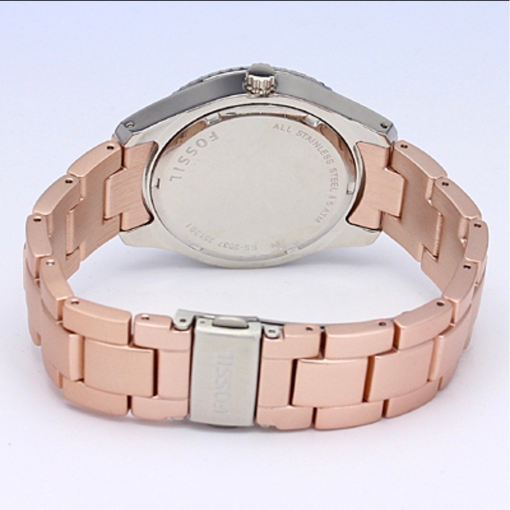 Fossil ES3037 Stella Chronograph Stella Blush Stainless Steel Bracelet Watch 37m - Picture 4 of 12